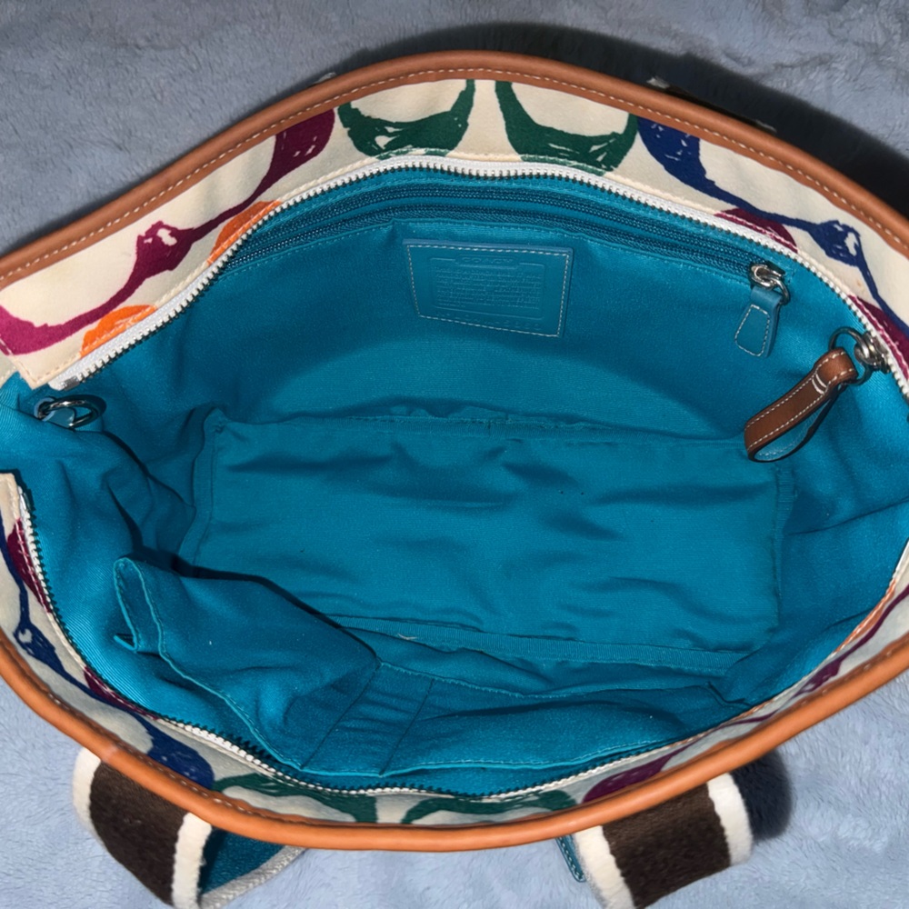 Y2K VINTAGE coach Multicolor Signature Tote SOLD‼️‼️ - Picture 11 of 16